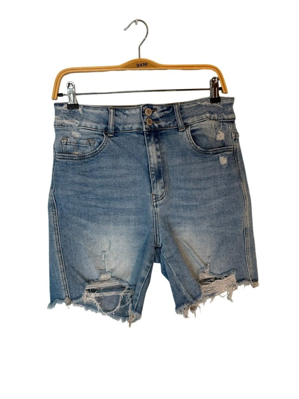 Flying Monkey Ultra High Rise Distressed Denim Shorts Size 30